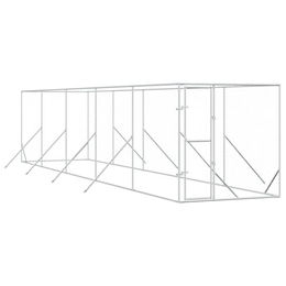 vidaXL Outdoor Hundezwinger mit abschließbarer Tür aus verzinktem Stahl – Bild 1 von 6