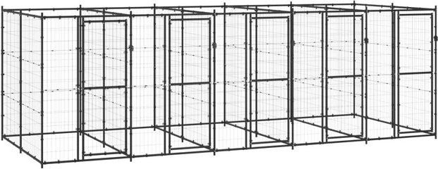 Produktbild von vidaXL Outdoor Hundezwinger Stahl 12,1m²