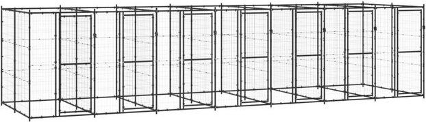 Produktbild von vidaXL Outdoor Hundezwinger Stahl 16,94m²