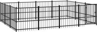 VidaXL Outdoor Hundezwinger Stahl 3,88 m, 2,91 m, 1 m – Bild 1 von 3