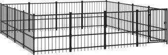 VidaXL Outdoor Hundezwinger Stahl 3,88 m, 3,88 m, 1 m – Bild 1 von 3