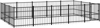 VidaXL Outdoor Hundezwinger Stahl 4,85 m, 2,91 m, 1 m – Bild 1 von 3