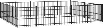 VidaXL Outdoor Hundezwinger Stahl 4,85 m, 3,88 m, 1 m – Bild 1 von 3