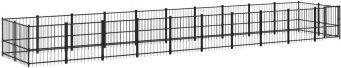 VidaXL Outdoor Hundezwinger Stahl 9,7 m, 1,935 m, 1 m – Bild 1 von 3