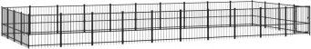 VidaXL Outdoor Hundezwinger Stahl 9,7 m, 3,88 m, 1 m – Bild 1 von 3