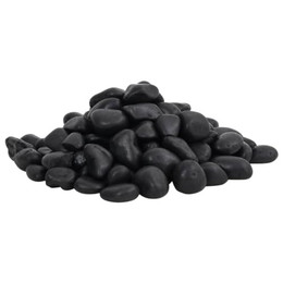 Produktbild von VidaXL Polierte Kiesel Schwarz 2-5 mm - 25 kg