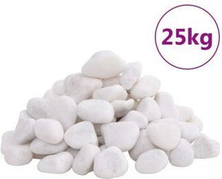 VidaXL Polierte Kiesel Weiß 2-5 cm 25 kg – Bild 1 von 7