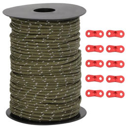 vidaXL Reflektierende Zeltleine mit Seilspannern 50 m 3 mm - 50 m – Bild 1 von 7