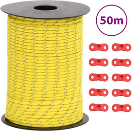 Produktbild von vidaXL Reflektierende Zeltleine mit Seilspannern 50 m 3 mm - 50 m