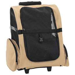 Produktbild von vidaXL Trolley für Haustiere 3-in-1 Sandfarbe Oxford-Gewebe