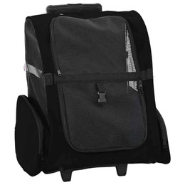 Produktbild von vidaXL Trolley für Haustiere 3-in-1 Schwarz Oxford-Gewebe