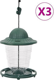 Produktbild von vidaXL Vogelfutterspender 3 Stück Dunkelgrün