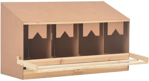Produktbild von vidaXL Vogelhaus Legenest Hühnernest 4 Fächer Massivholz Kiefer