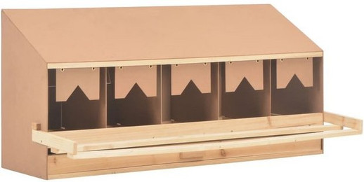 Produktbild von vidaXL Vogelhaus Legenest Hühnernest 5 Fächer Massivholz Kiefer