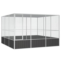 Produktbild von vidaXL Vogelkäfig Anthrazit 302,5x324,5x211,5 cm Verzinkter Stahl