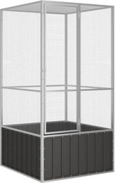 Produktbild von vidaXL Vogelkäfig Vogelhaus Anthrazit Verzinkter Stahl