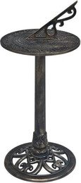 Produktbild von vidaXL Vogeltränke Sonnenuhr Bronze Kunststoff