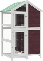 VidaXL Voliere braun/ rot – Bild 1 von 3