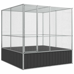 Produktbild von vidaXL Voliere mit Stahlgittern und Flügeltür