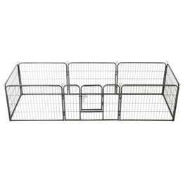 Produktbild von vidaXL Welpenauslauf 8 Paneele Stahl 60x80cm Hunde Laufstall