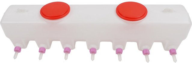 Produktbild von Viehzucht Milchtränker 14 Zitzen Doppelseitig 9L Silikon Lamm Tränknuckel mit Rückschlagventil für L