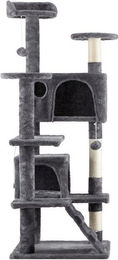 Produktbild von VINGLI Kratzbaum 135cm Katzenbaum groß mit 2 Höhlen und 3 Plattformen - 135 cm