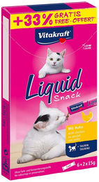 Produktbild von Vitakraft Cat liquid Snack Huhn & Taurin + 33% 6+2x15g