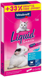 Vitakraft Cat liquid Snack Lachs + 33% 6+2x15g – Bild 1 von 4