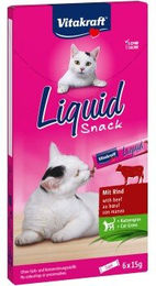 Vitakraft Cat Liquid-Snack Rind und Katzengras - 66 x 15 g – Bild 1 von 3