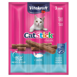 Produktbild von Vitakraft Cat Stick Classic mit Lachs MSC - 3 x 18 g