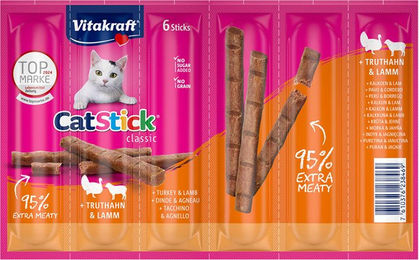 Produktbild von Vitakraft Cat Stick Classic - Sparpaket Truthahn & Lamm (24 x 6 g)