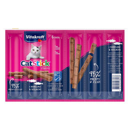 Produktbild von Vitakraft Cat Stick mini Kabeljau & Seelachs - 6 x 6 g