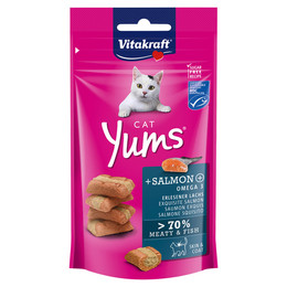 Produktbild von Vitakraft Cat Yums Katzensnack mit Lachs - 9 x 40 g