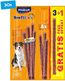 Produktbild von Vitakraft Hundefutter Beef Stick Pute 3+1 48 g, 30er Pack