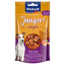 Produktbild von Vitakraft Jumpers delights Hühnchen Häppchen mit Käse und Apfel - 80 g