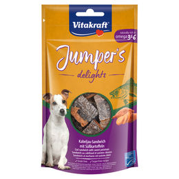 Produktbild von Vitakraft Jumpers delights Kabeljau-Sandwich mit Süßkartoffeln - 80 g