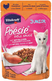 Produktbild von Vitakraft Katzenfutter Poesie DeliSauce Junior, Putenbrust, 23 Beutel