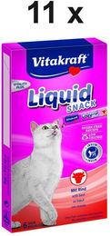 Produktbild von Vitakraft Katzensnack Cat Liquid Snack Rind, 11 x 90g, Ergänzungsfuttermittel für: Katzen
