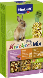 Vitakraft Kräcker Trio-Mix Kaninchen Waldbeeren Honig Popcorn – Bild 1 von 5