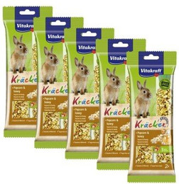 Produktbild von Vitakraft Kräcker Zwergkaninchen Popcorn und Honig - 5 x 2 Stk.