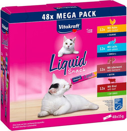 Produktbild von Vitakraft Liquid Snack für Katzen - 48 x 15 g