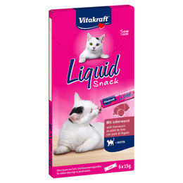 Produktbild von Vitakraft LiquidSnack Leberwurst mit Biotin - 6 x 15 g