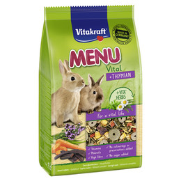 Produktbild von Vitakraft Menu Vital mit Thymian für Zwergkaninchen - 1 kg