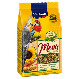 Produktbild von Vitakraft Menü Vogelfutter für Großsittiche mit Getreide und Nüssen - 3 kg