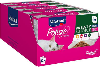 Produktbild von Vitakraft Poesie Classique Sauce Meaty 12 x 85 g, 5er Pack