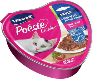 Produktbild von Vitakraft Poésie Création Nassfutter Katze mit Seelachs, Pasta & Tomate - 15 x 85 g