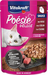 Produktbild von Vitakraft Poésie Délice Katzennassfutter mit Herz in Sauce - 85 g
