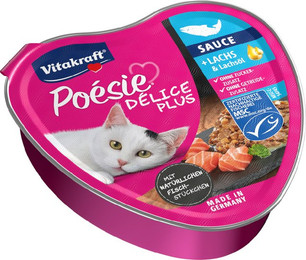 Produktbild von Vitakraft Poésie Délice Plus Lachs Nassfutter für Katzen - 15 x 85 g