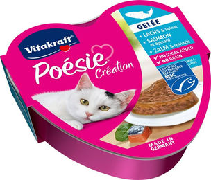 Vitakraft Poésie - Schälchen - Lachs & Spinat in Gelee - 15 x 85 g – Bild 1 von 2