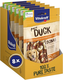 Produktbild von Vitakraft Pure Duck Bonas Calciumknochen mit Entenfleisch - 8 x 80 g